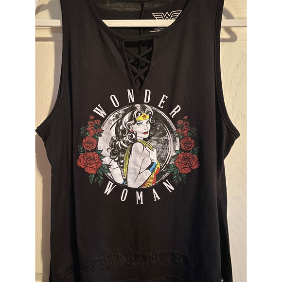 Asymmetrical Wonder Woman Sleeveless Top - Picture 2 of 6